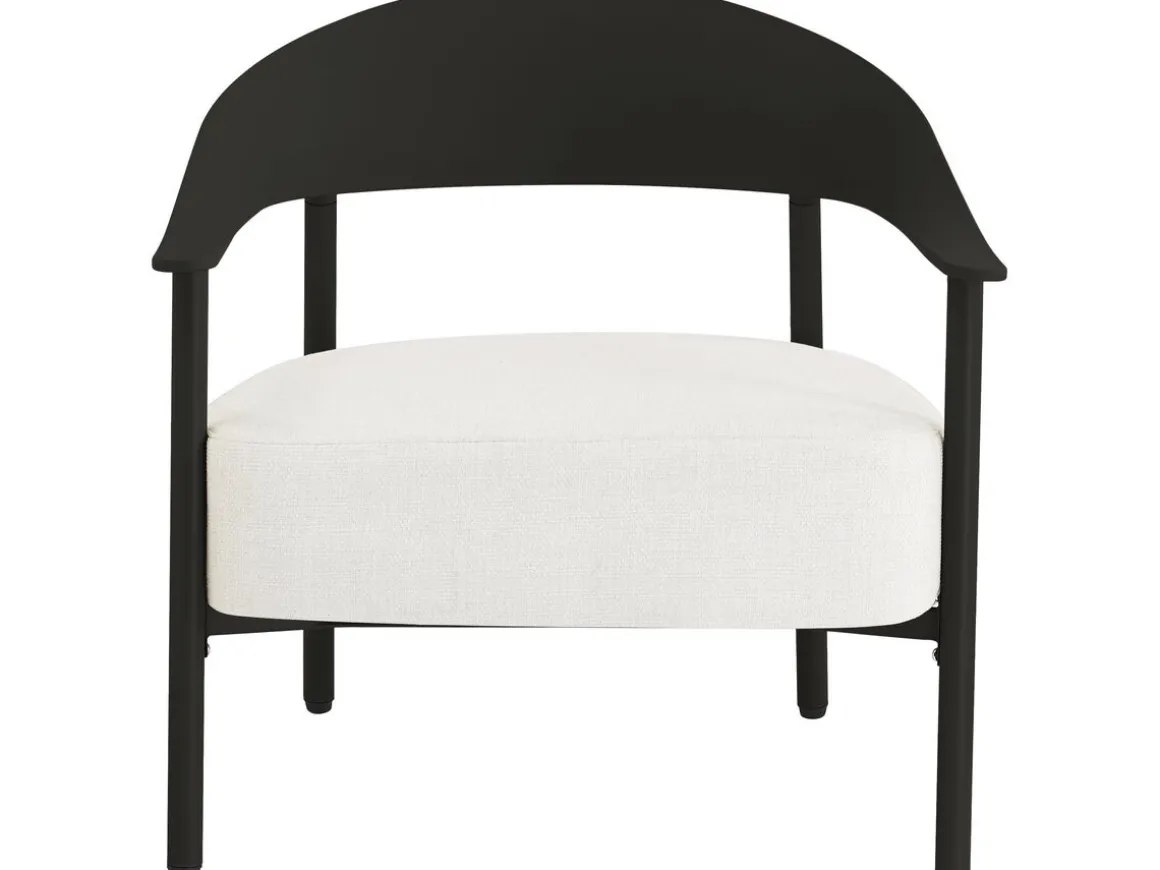 Lot de 2 fauteuils de jardin en plastique et en métal "Céora" - Noir