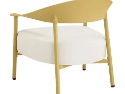 Lot de 2 fauteuils de jardin en plastique et métal "Céora" - Jaune
