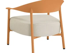 Lot de 2 fauteuils de jardin en plastique et métal 