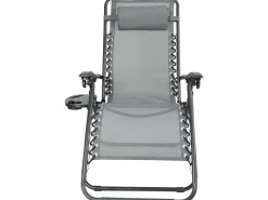 Lot de 2 fauteuils de jardin inclinable zéro gravité "Sintra" - Gris