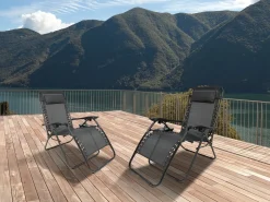 Lot de 2 Fauteuils de jardin inclinable zéro gravité