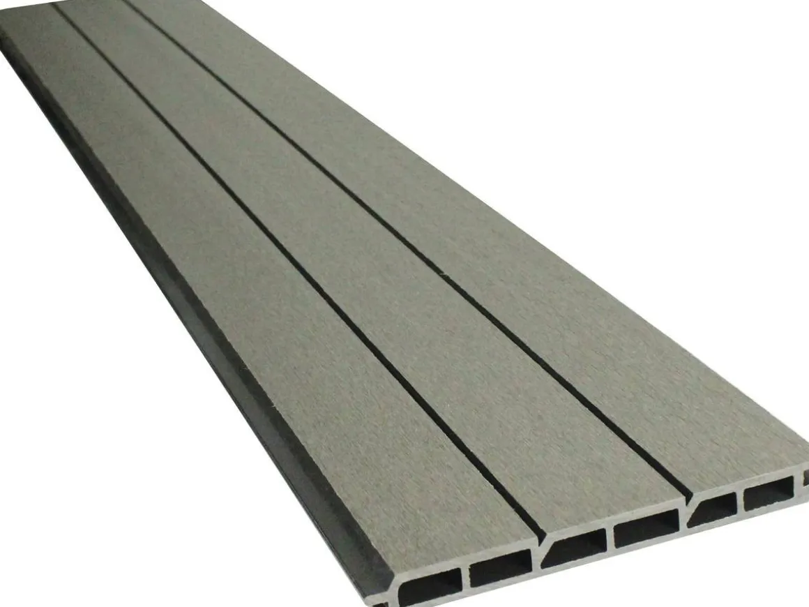 Lot de 6 lames composite de clôture - L160 cm x l25.8cm x ép. 2cm - Gris