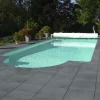 Lot de 40 margelles "Vendée" droites - 60 x 33 x 3 cm + 4 margelles angle de piscine 48 x 48 x 3 cm - Ton Gris