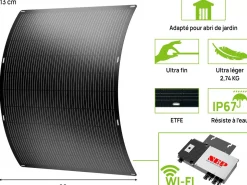Lot de 2 panneaux solaire plug and play flexible - 400w 