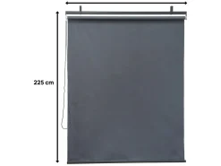 Lot de 3 stores rétractables pergola - 124 x 225 cm - Gris anthracite
