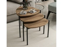 Lot de 3 tables basses gigognes en bois 