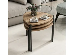 Lot de 3 tables basses gigognes en bois 