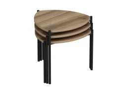 Lot de 3 tables basses gigognes en bois 