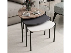 Lot de 3 tables basses gigognes en bois
