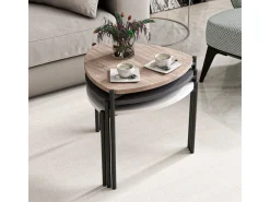 Lot de 3 tables basses gigognes en bois