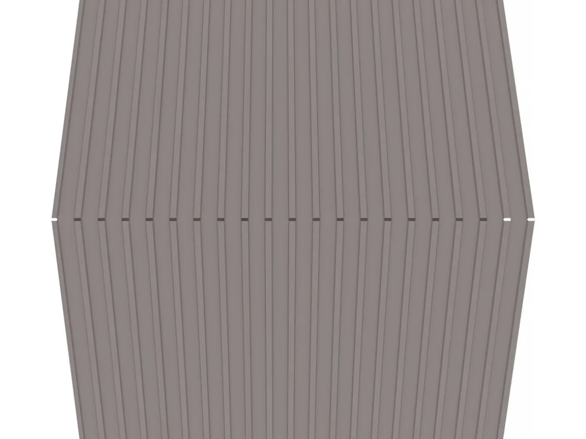 Lot de 12 tôles de bardage en acier galvanisé "Atlanta" - 129 x 42 cm - Taupe