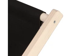 Lot de 2 transat en bois "Chilienne" - 107 x 56.5 x 81 cm - Noir