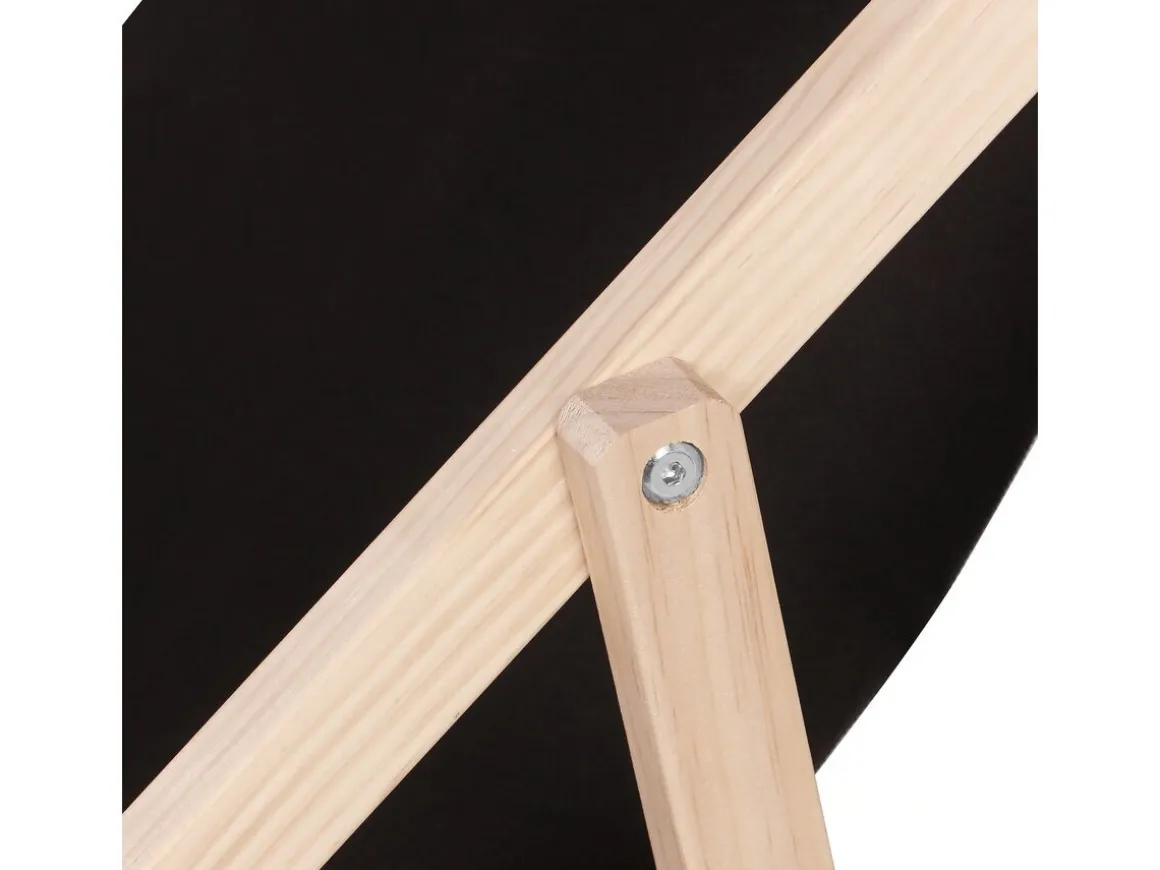 Lot de 2 transat en bois "Chilienne" - 107 x 56.5 x 81 cm - Noir