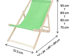 Lot de 2 transats en bois 