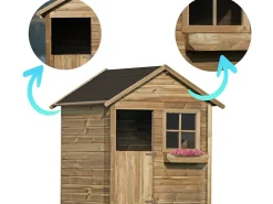 Maisonnette "Coccinelle" - 126 x 112 x 158 - Bois