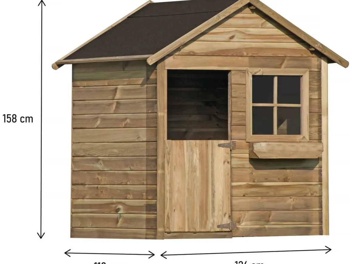 Maisonnette "Coccinelle" - 126 x 112 x 158 - Bois