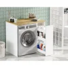 Meuble de salle de bain pour lave-linge en bois "SA1" - 93 x 60 x 88 cm - Blanc