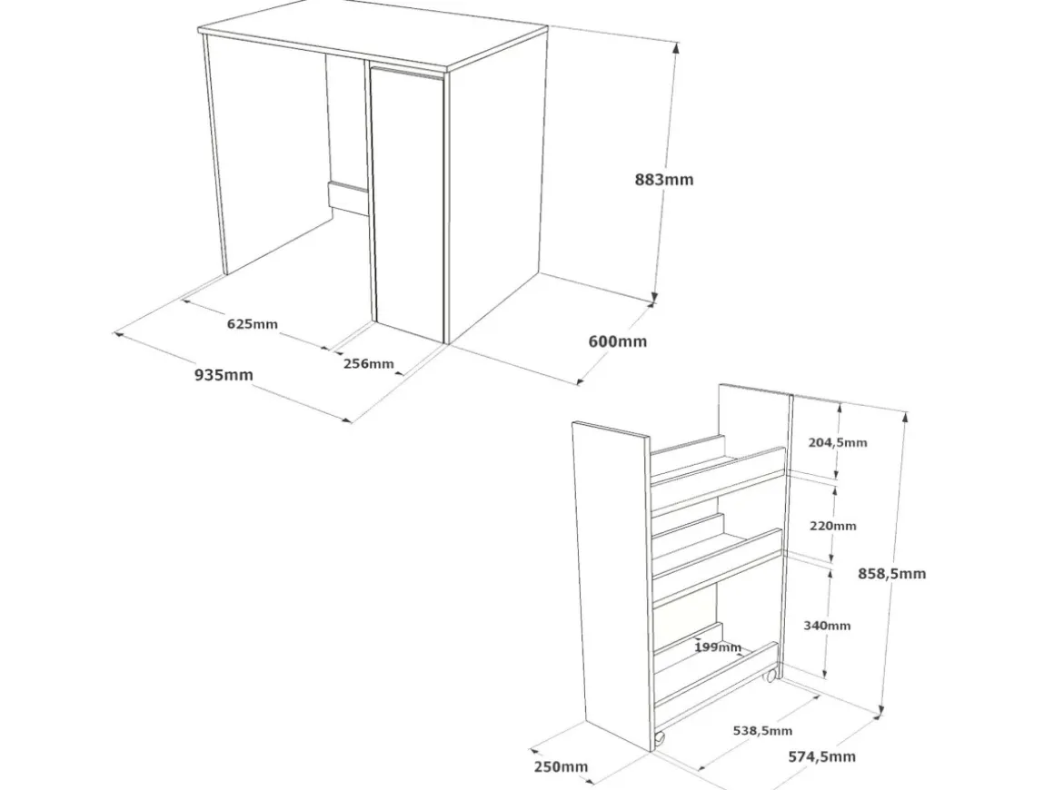 Meuble de salle de bain pour lave-linge en bois "SA1" - 93 x 60 x 88 cm - Blanc