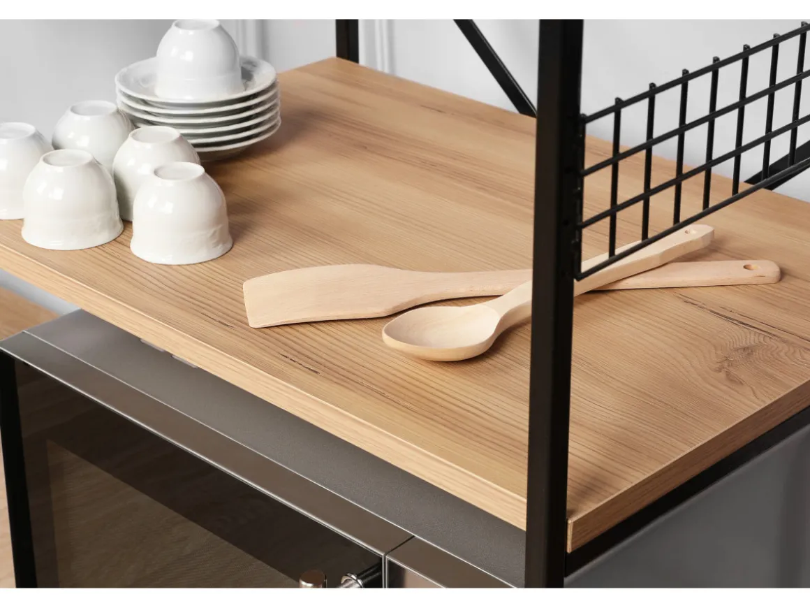 Meuble multi-usages en bois "Anemon" - 60 x 45 x 124 cm - Marron