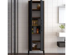 Meuble multi-usages en bois "Berlin A" - 60 x 35 x 200 cm - NoyerAnthracite