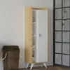 Meuble multi-usages en bois "Ilgim" - 50 x 31 x 140 cm - Blanc