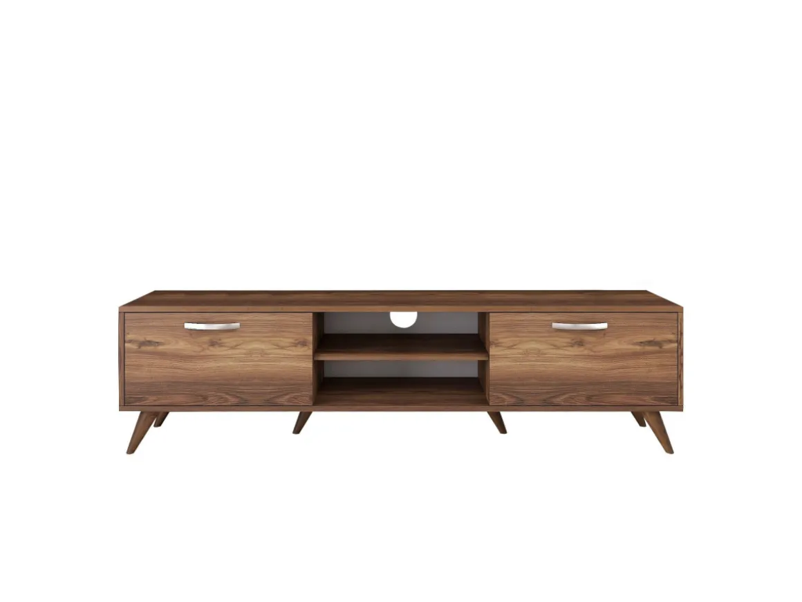 Meuble TV en bois "Atik" - 180 x 35 x 48 cm - Marron