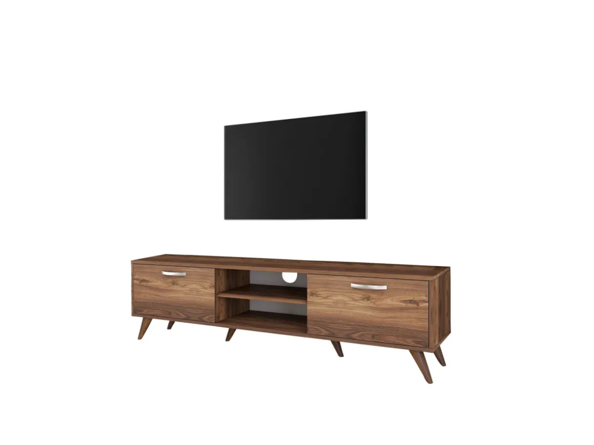 Meuble TV en bois "Atik" - 180 x 35 x 48 cm - Marron