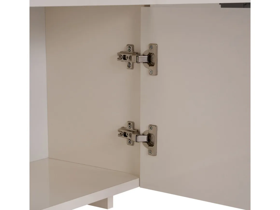 Meuble TV en bois "Aurelia" - 180 x 32 x 45 cm - Crème