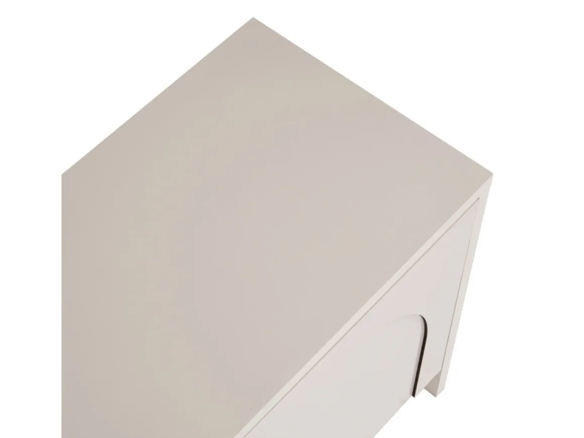 Meuble TV en bois "Aurelia" - 180 x 32 x 45 cm - Crème