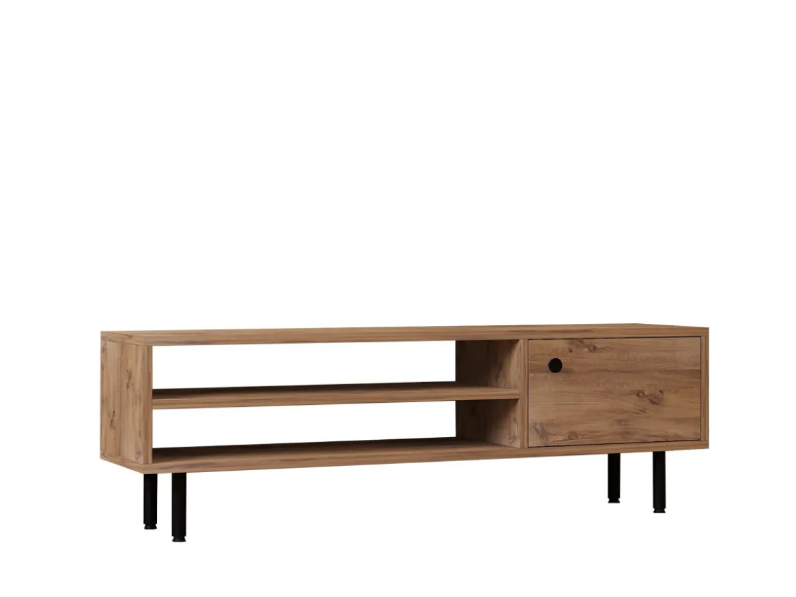 Meuble TV en bois "Avila" - 120 x 30 x 38 cm - Pin atlantique