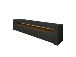 Meuble TV en bois "Bati" - 150 x 36 x 46 cm - Gris anthracite