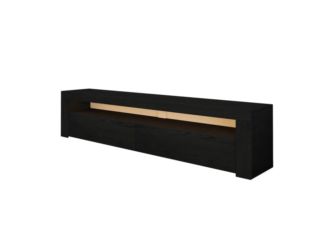 Meuble TV en bois "Bati" - 150 x 36 x 46 cm - Noir
