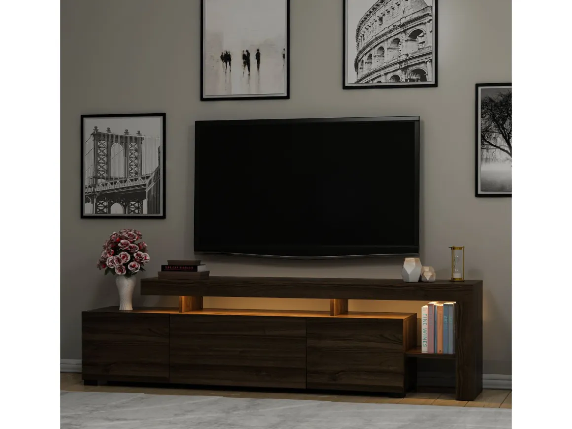 Meuble TV en bois "Beliz" Meuble TV - 192 x 37 x 53 cm