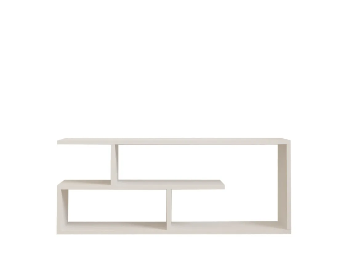 Meuble TV en bois "Cafu" - 100 x 29 x 40 cm - Blanc