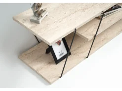 Meuble TV en bois "Canaz" - 120 x 30 x 33 cm - Beige