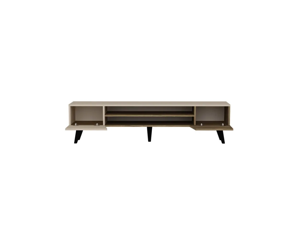 Meuble TV en bois "Clark" - 180 x 37 x 45 cm - Marron
