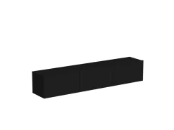 Meuble TV en bois "Denby" - 160 x 31 x 29 cm - Noir