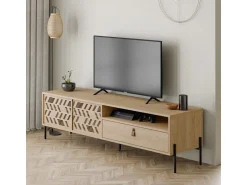 Meuble TV en bois "Dionysos" - 170 x 45 x 48 cm - Beige