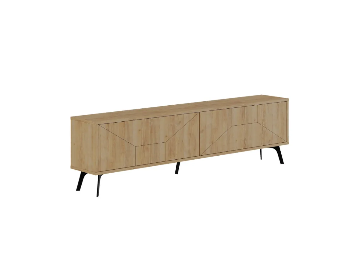 Meuble TV en bois "Dune" - 180 x 29 x 50 cm - Beige