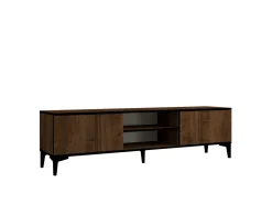 Meuble TV en bois "Erem" - 180 x 40 x 45 cm - NoyerNoir