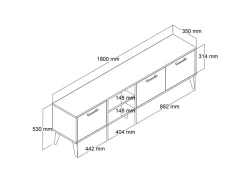 Meuble TV en bois