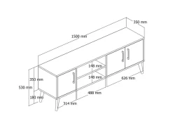 Meuble TV en bois 