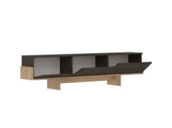 Meuble TV en bois "Hege" - 180 x 30 x 44 cm - Marron