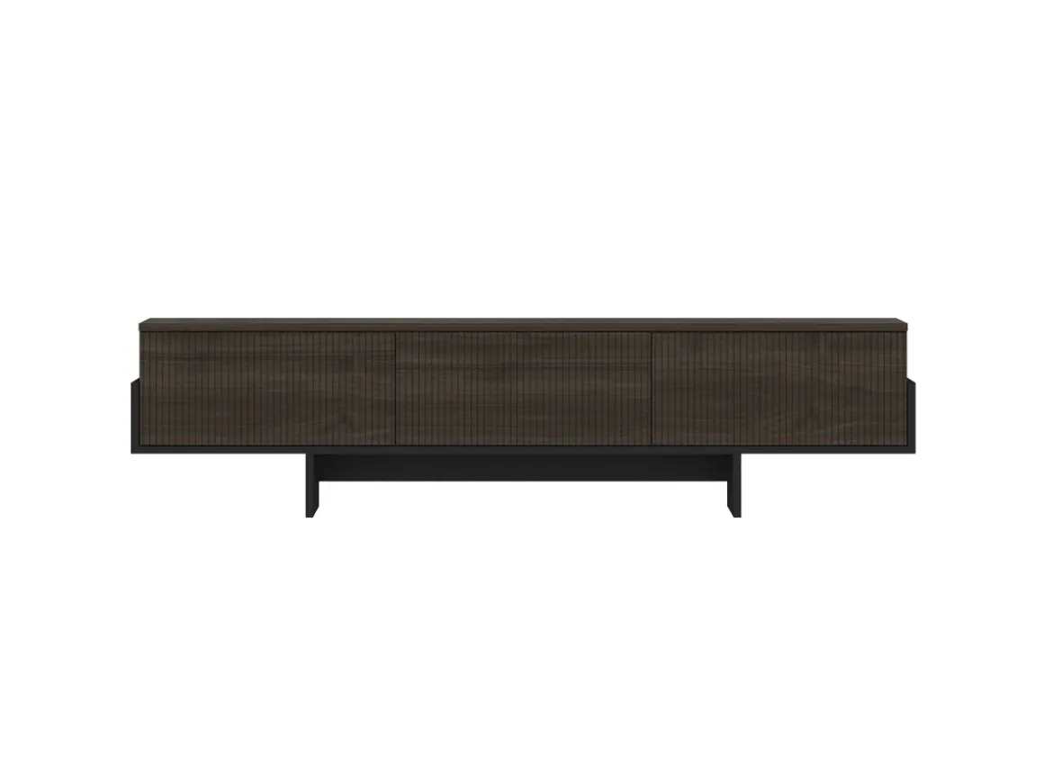 Meuble TV en bois "Hege" - 180 x 30 x 44 cm - Noir