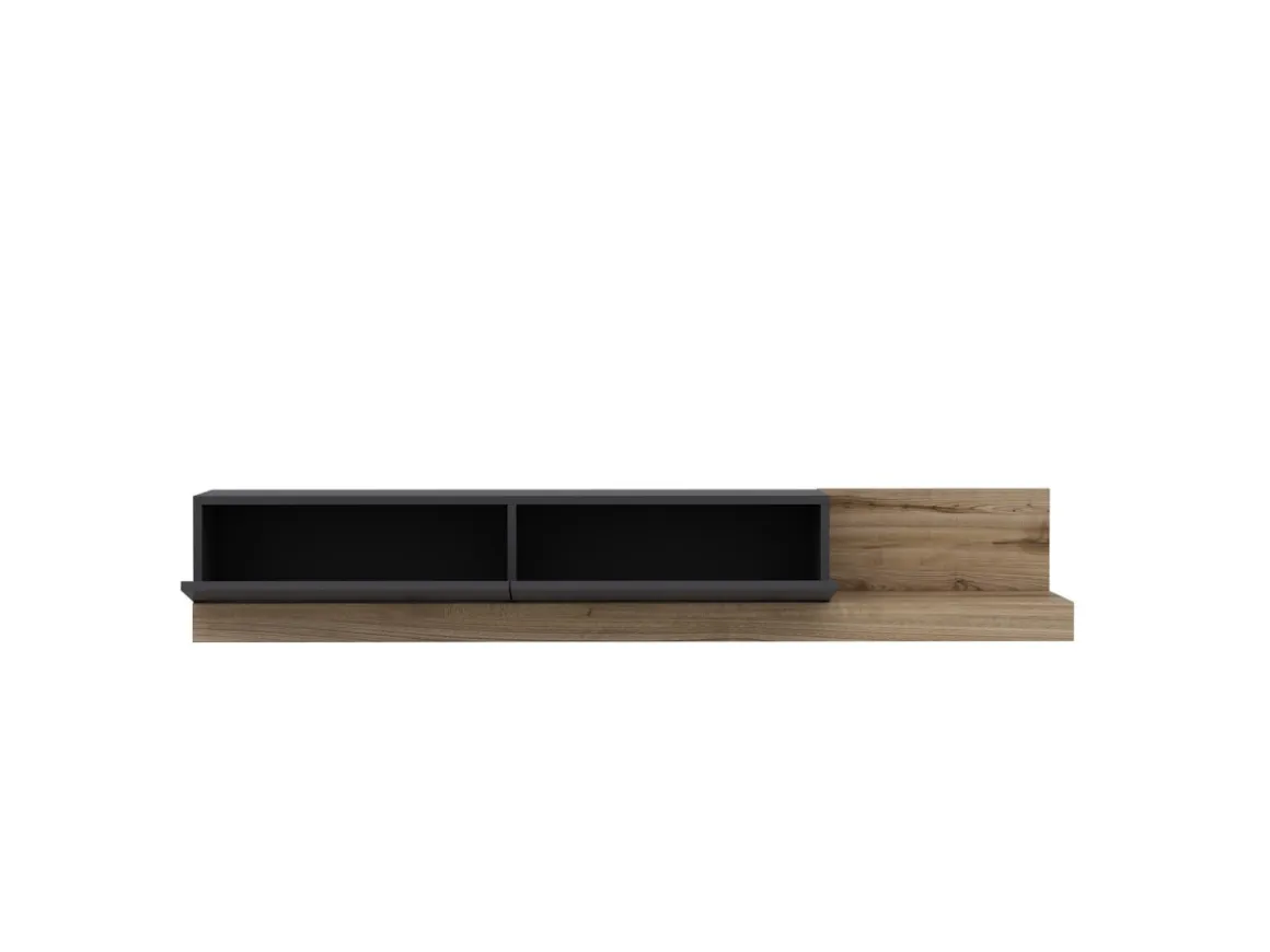 Meuble TV en bois "Majör" - 180 x 37 x 30 cm - Gris anthracite