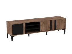 Meuble TV en bois "Mengu" - 180 x 40 x 50 cm - Atlantique, Anthracite