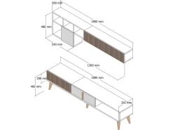 Meuble TV en bois 