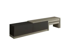 Meuble TV en bois "Nest" - 180 x 30 x 36 cm - Gris anthracite