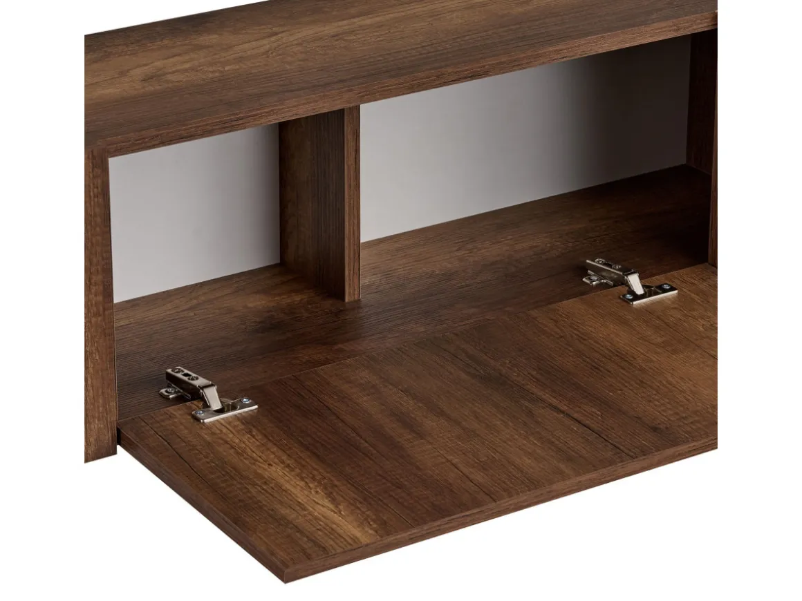Meuble TV en bois "Nexus" - 180 x 30 x 45 cm - Noyer Baroque Or