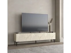 Meuble TV en bois "Oscar" - 180 x 31 x 45 cm - Beige